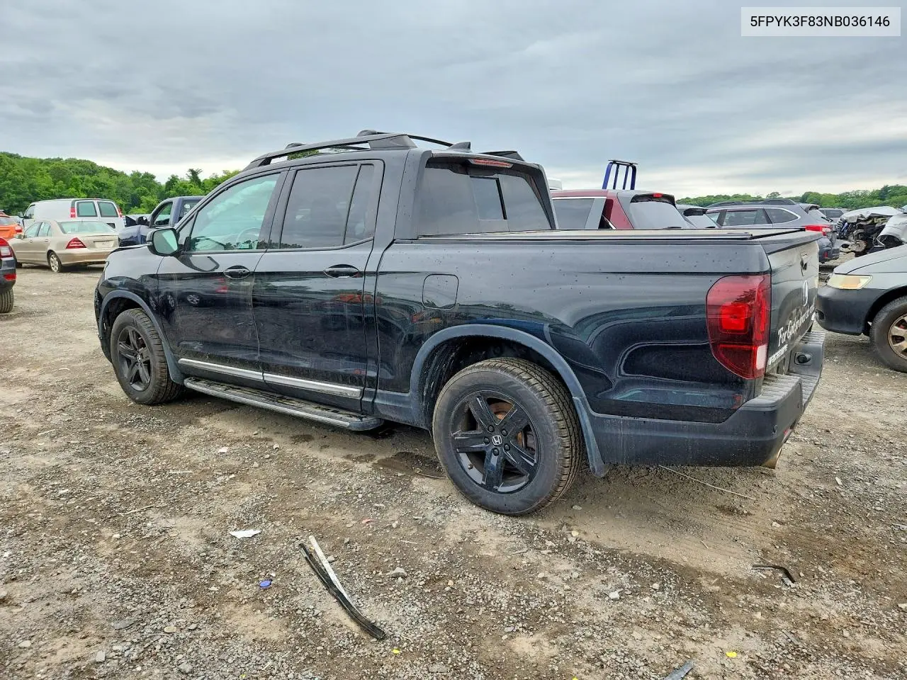 2022 Honda Ridgeline Black Edition VIN: 5FPYK3F83NB036146 Lot: 58804156