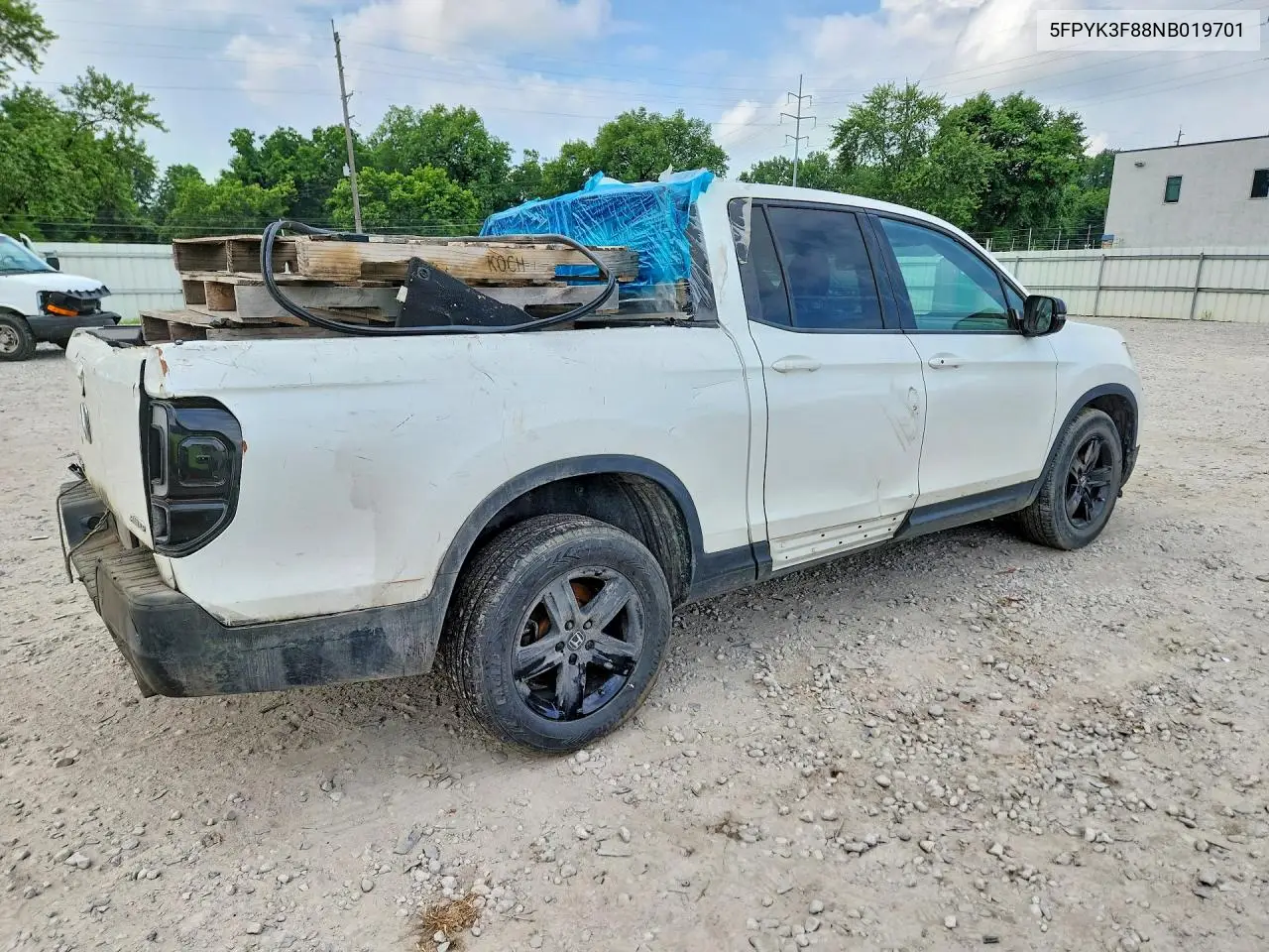 2022 Honda Ridgeline Black Edition VIN: 5FPYK3F88NB019701 Lot: 60075536