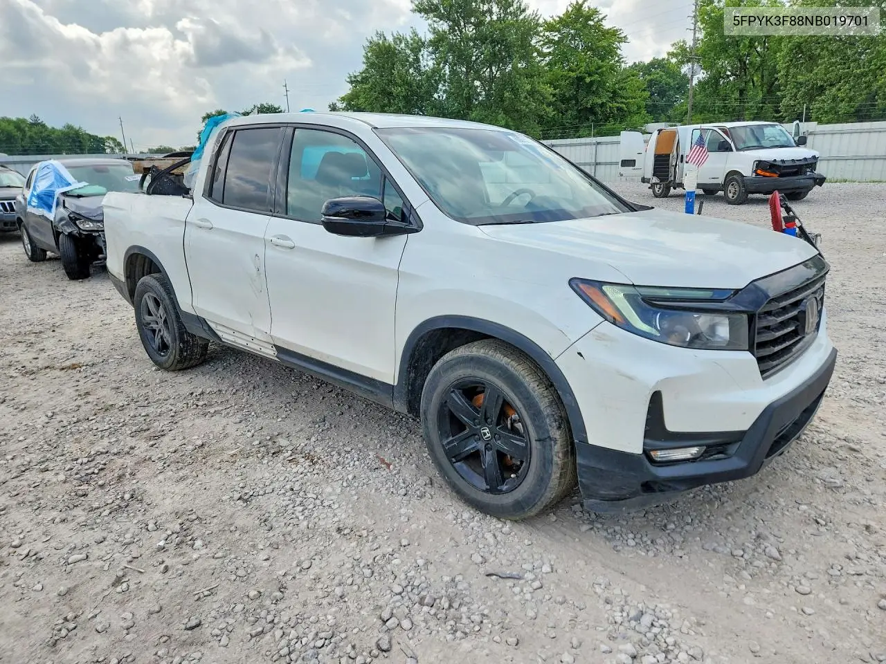 2022 Honda Ridgeline Black Edition VIN: 5FPYK3F88NB019701 Lot: 60075536