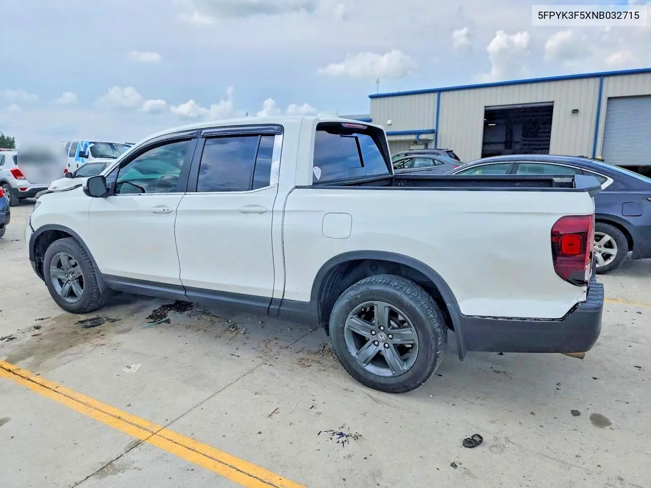 2022 Honda Ridgeline Rtl VIN: 5FPYK3F5XNB032715 Lot: 60240666