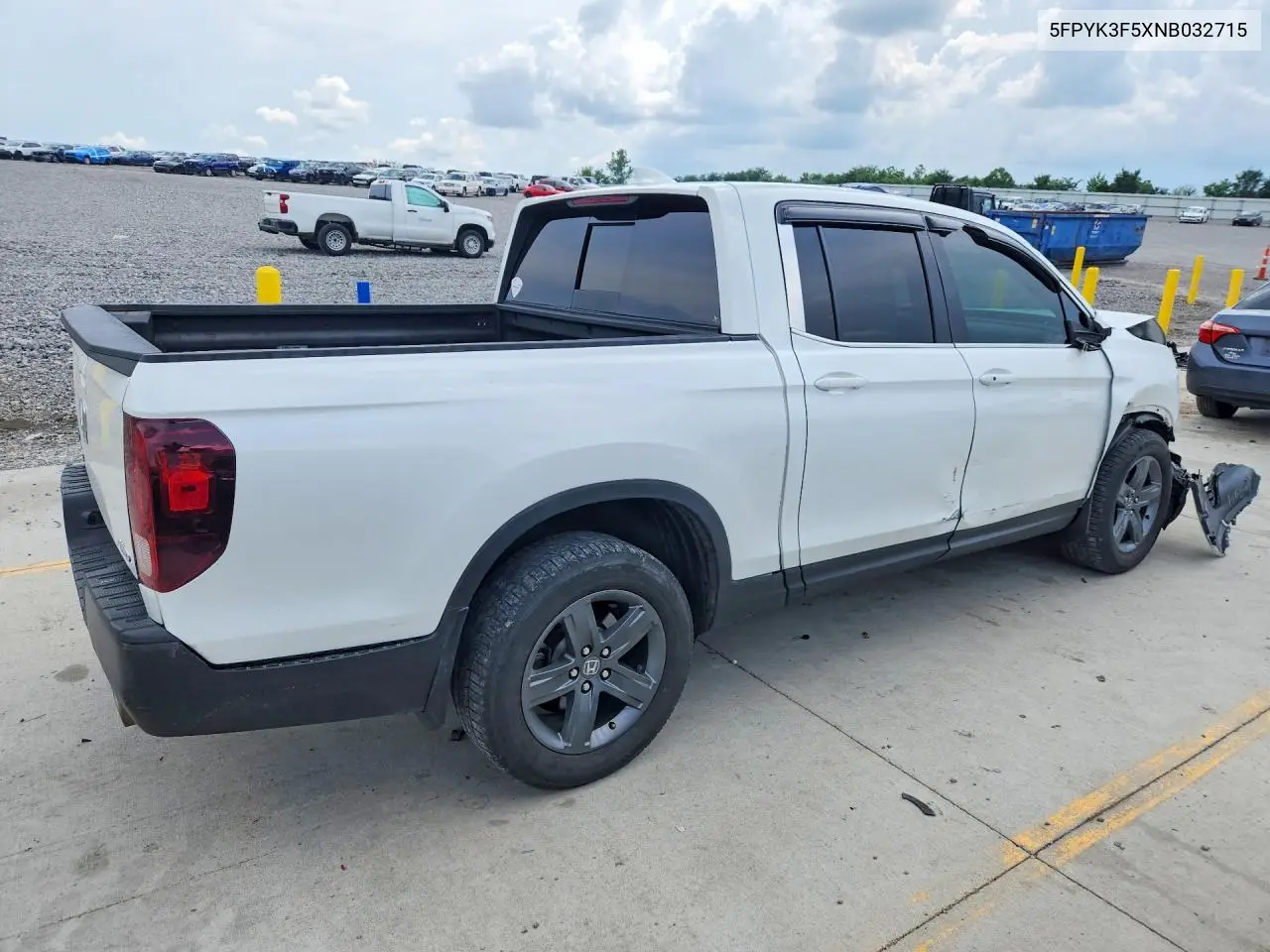 2022 Honda Ridgeline Rtl VIN: 5FPYK3F5XNB032715 Lot: 60240666