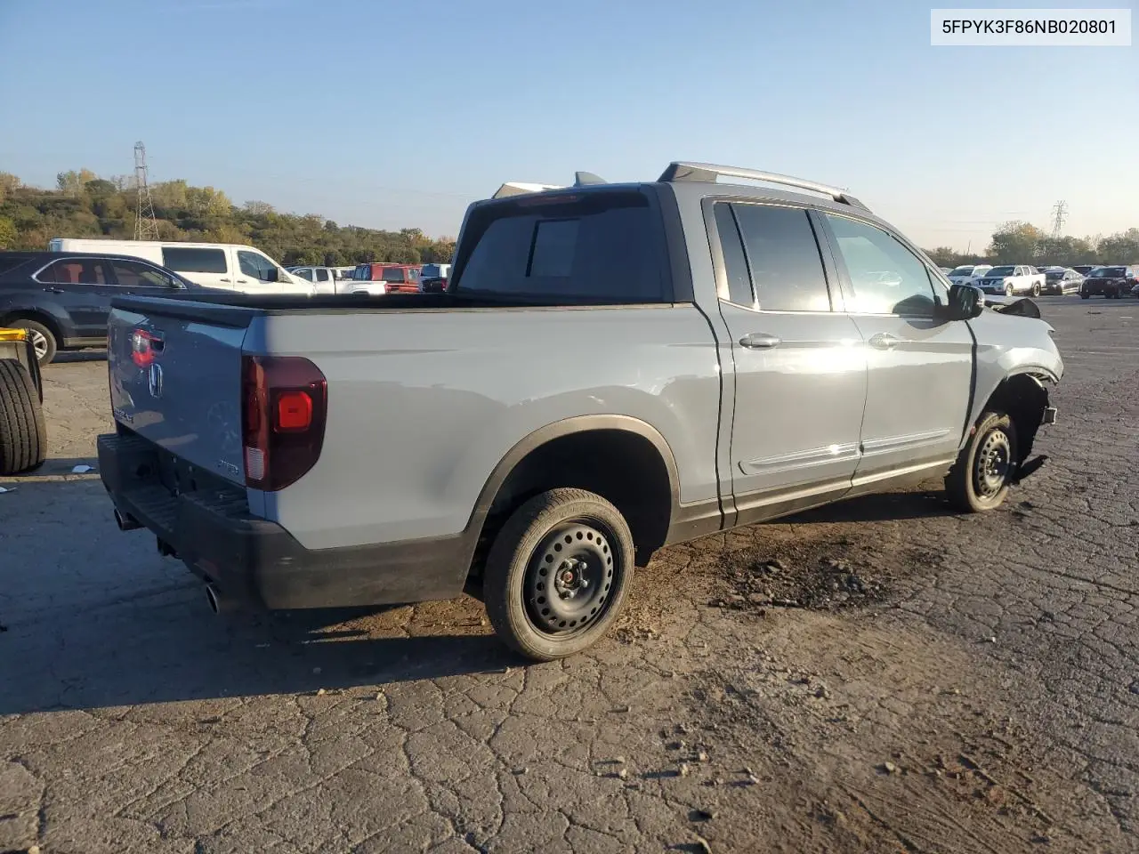 5FPYK3F86NB020801 2022 Honda Ridgeline Awd 3.5L V6 Black Edition