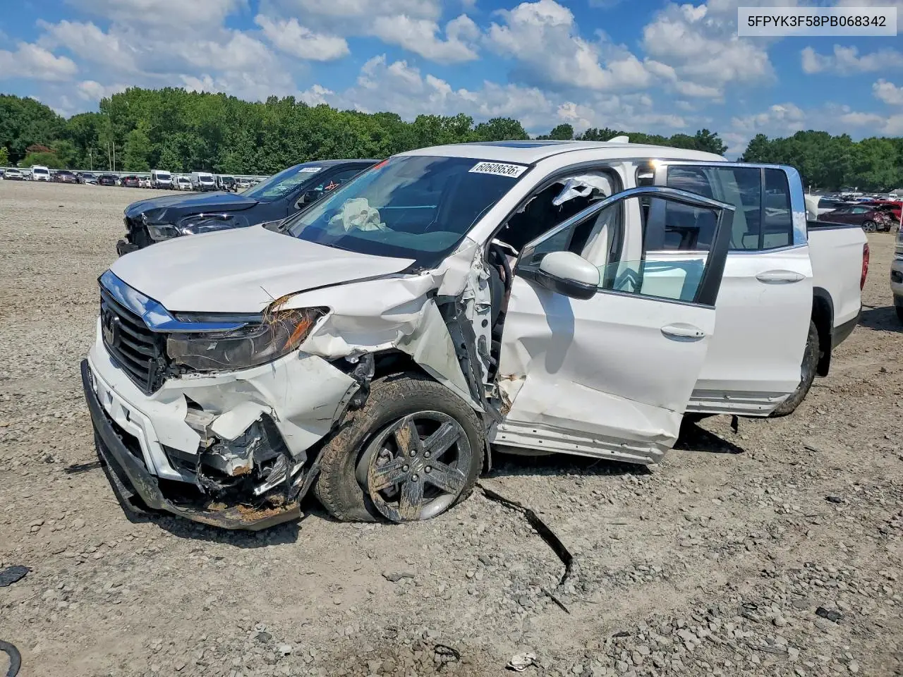 2023 Honda Ridgeline Rtl VIN: 5FPYK3F58PB068342 Lot: 60608636