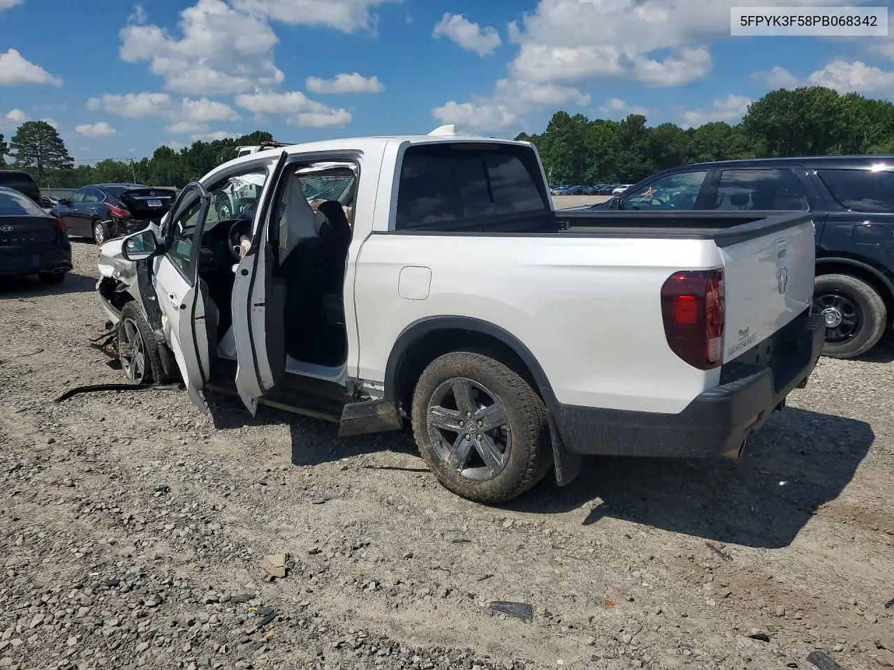 2023 Honda Ridgeline Rtl VIN: 5FPYK3F58PB068342 Lot: 60608636