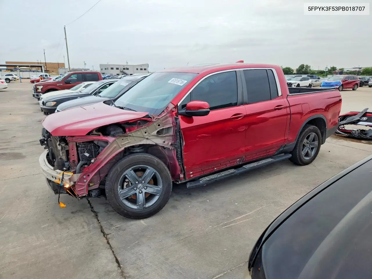 2023 Honda Ridgeline Rtl VIN: 5FPYK3F53PB018707 Lot: 61019716