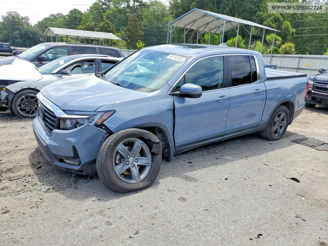 2023 Honda Ridgeline Rtl VIN: 5FPYK3F53PB007724 Lot: 61242026