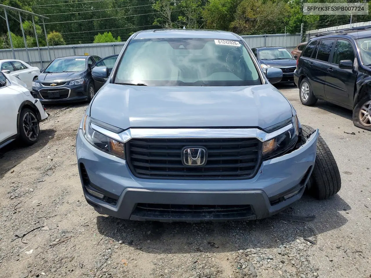 2023 Honda Ridgeline Rtl VIN: 5FPYK3F53PB007724 Lot: 61242026