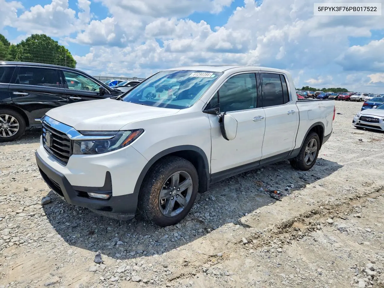 2023 Honda Ridgeline Rtl-E VIN: 5FPYK3F76PB017522 Lot: 61290286