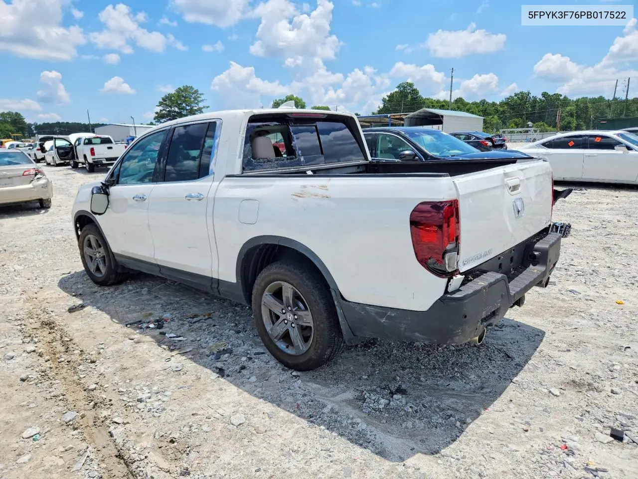 2023 Honda Ridgeline Rtl-E VIN: 5FPYK3F76PB017522 Lot: 61290286