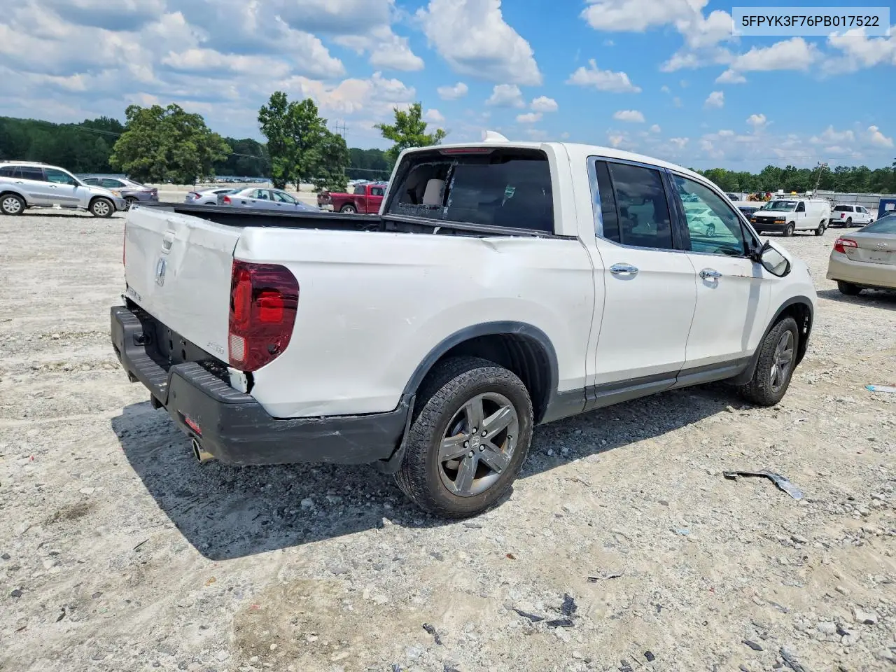 2023 Honda Ridgeline Rtl-E VIN: 5FPYK3F76PB017522 Lot: 61290286