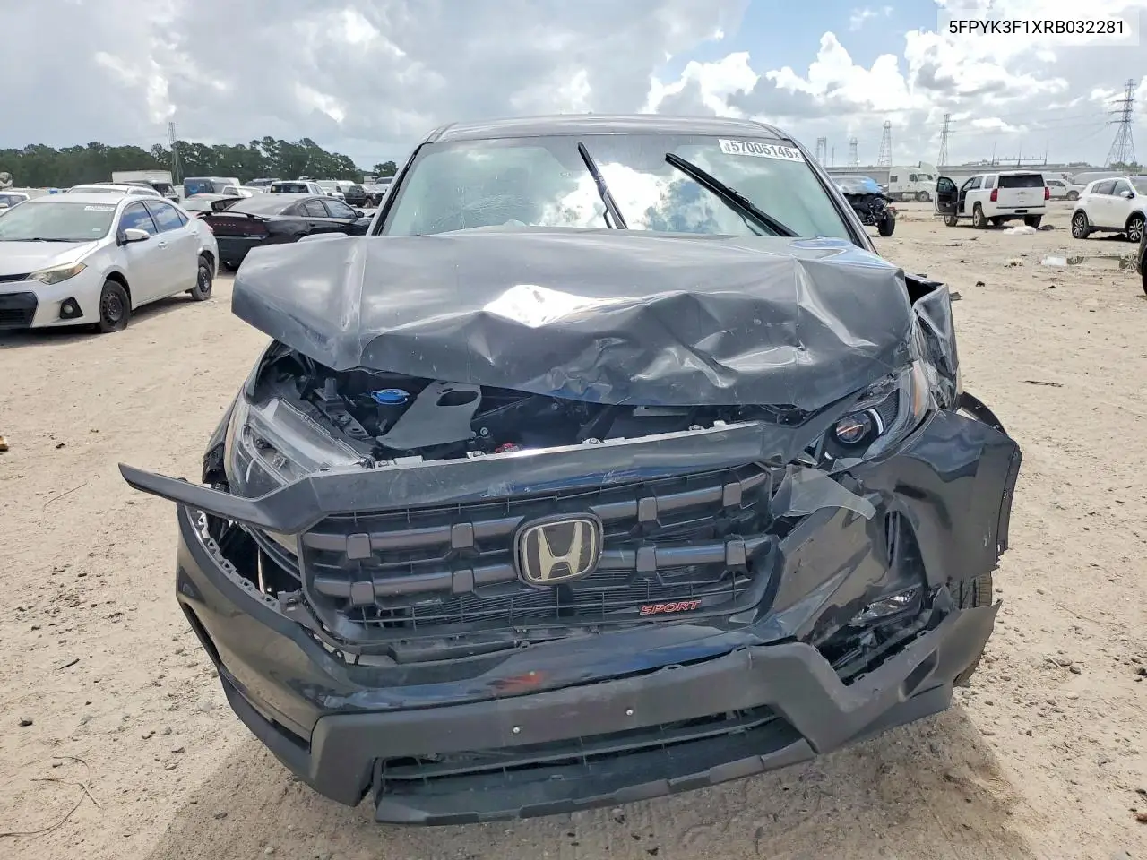 2024 Honda Ridgeline Sport VIN: 5FPYK3F1XRB032281 Lot: 57005146