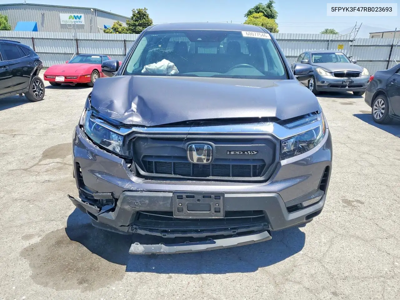 2024 Honda Ridgeline Rtl VIN: 5FPYK3F47RB023693 Lot: 60077546