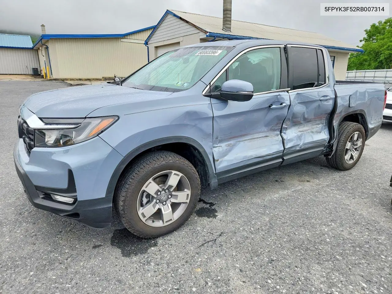 2024 Honda Ridgeline Rtl VIN: 5FPYK3F52RB007314 Lot: 60083396