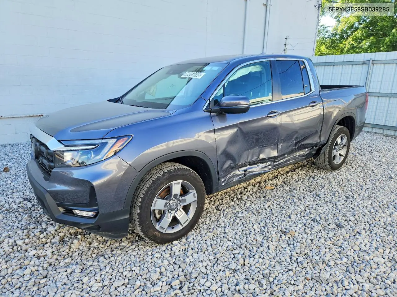2025 Honda Ridgeline Rtl VIN: 5FPYK3F58SB039285 Lot: 56069846