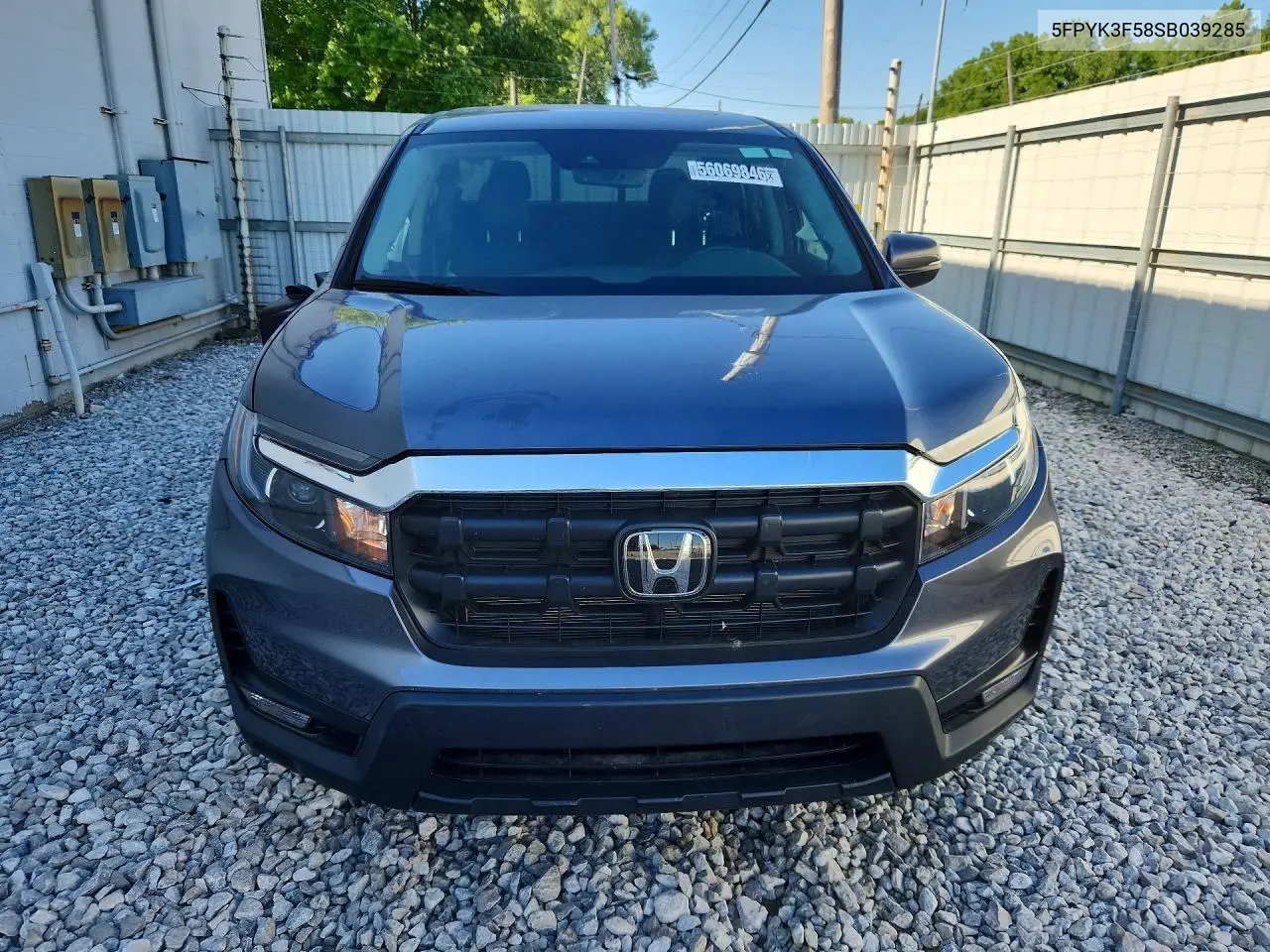 2025 Honda Ridgeline Rtl VIN: 5FPYK3F58SB039285 Lot: 56069846
