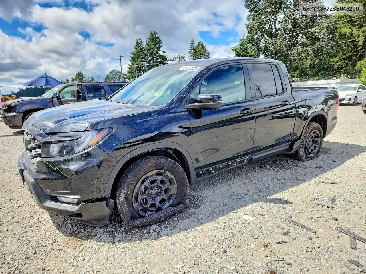 2025 Honda Ridgeline Trail Sport VIN: 5FPYK3F72SB045200 Lot: 58137926