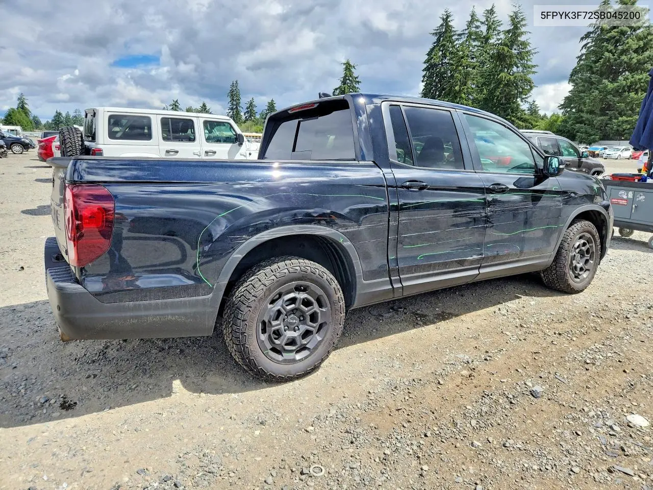 2025 Honda Ridgeline Trail Sport VIN: 5FPYK3F72SB045200 Lot: 58137926