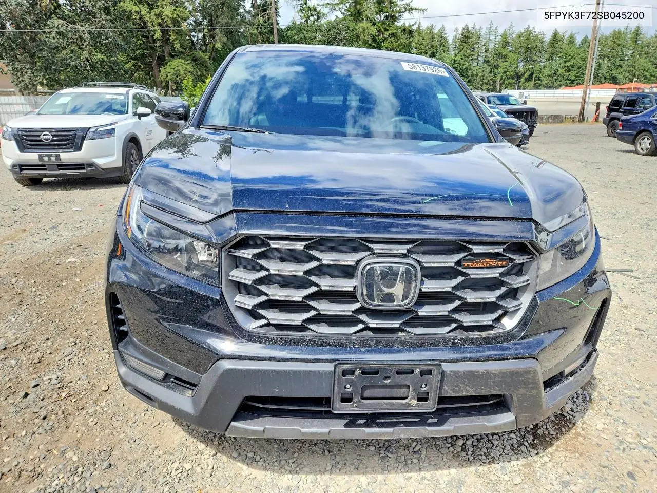 2025 Honda Ridgeline Trail Sport VIN: 5FPYK3F72SB045200 Lot: 58137926