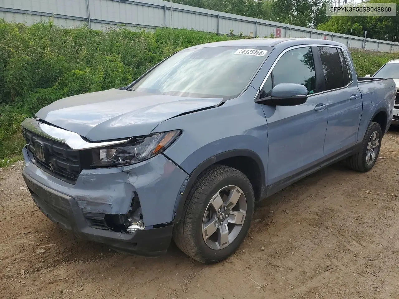 2025 Honda Ridgeline Rtl VIN: 5FPYK3F56SB048860 Lot: 58925866