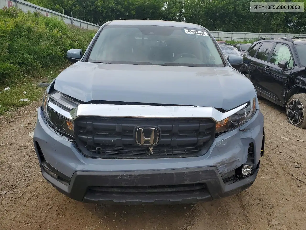 2025 Honda Ridgeline Rtl VIN: 5FPYK3F56SB048860 Lot: 58925866