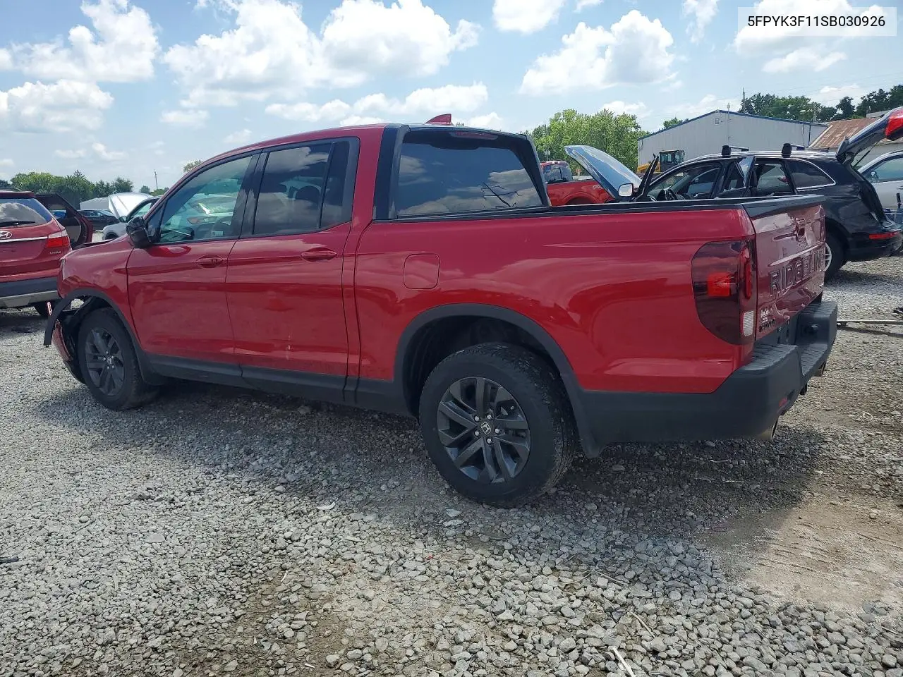 2025 Honda Ridgeline Sport VIN: 5FPYK3F11SB030926 Lot: 60657466