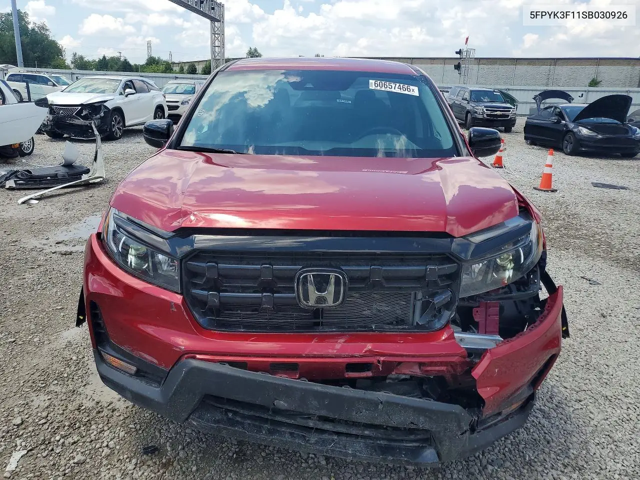 2025 Honda Ridgeline Sport VIN: 5FPYK3F11SB030926 Lot: 60657466