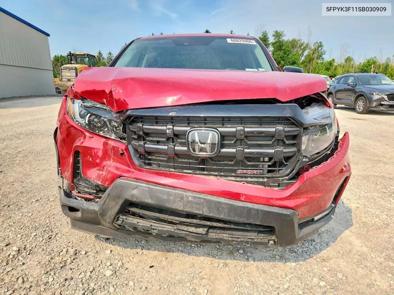 2025 Honda Ridgeline Sport VIN: 5FPYK3F11SB030909 Lot: 60829406