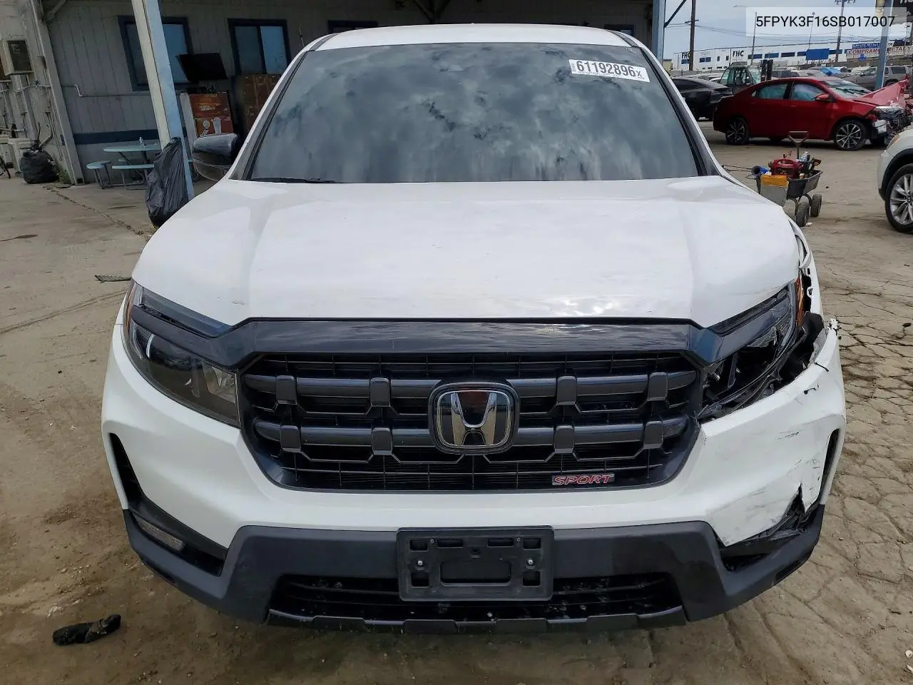2025 Honda Ridgeline Sport VIN: 5FPYK3F16SB017007 Lot: 61192896