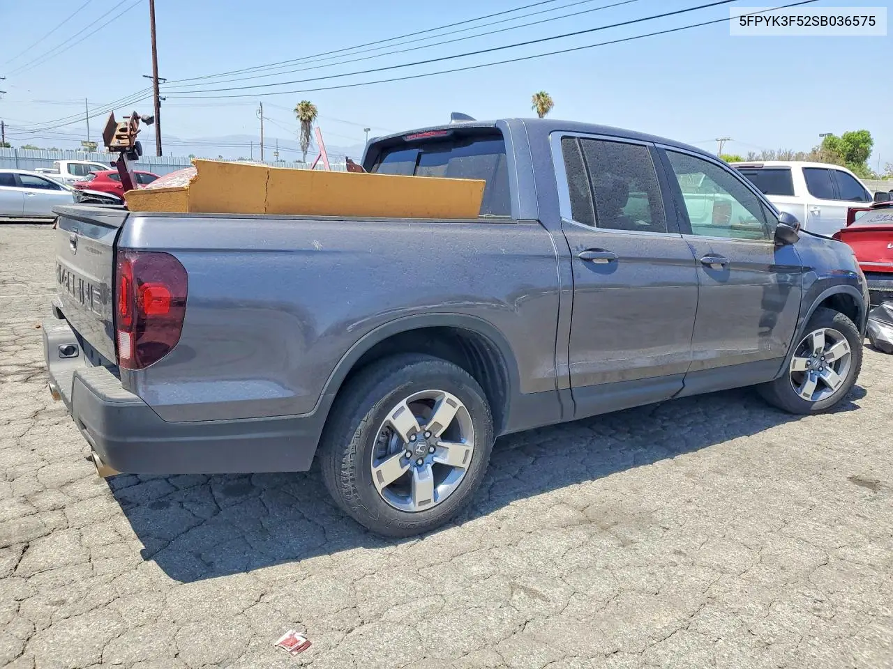 2025 Honda Ridgeline Rtl VIN: 5FPYK3F52SB036575 Lot: 79136155