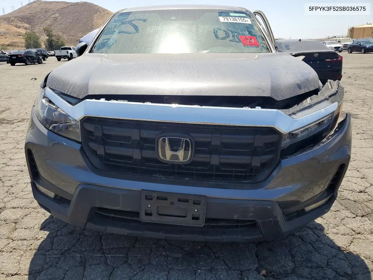 2025 Honda Ridgeline Rtl VIN: 5FPYK3F52SB036575 Lot: 79136155