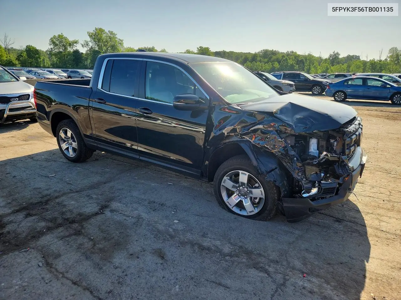 2026 Honda Ridgeline Rtl VIN: 5FPYK3F56TB001135 Lot: 58974876