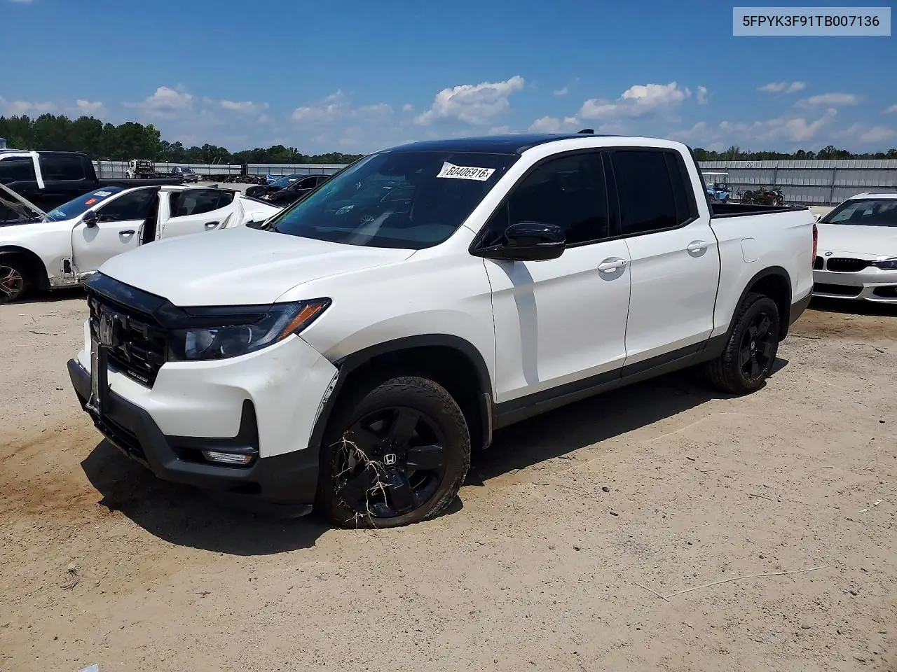 2026 Honda Ridgeline Black Edition VIN: 5FPYK3F91TB007136 Lot: 60406916
