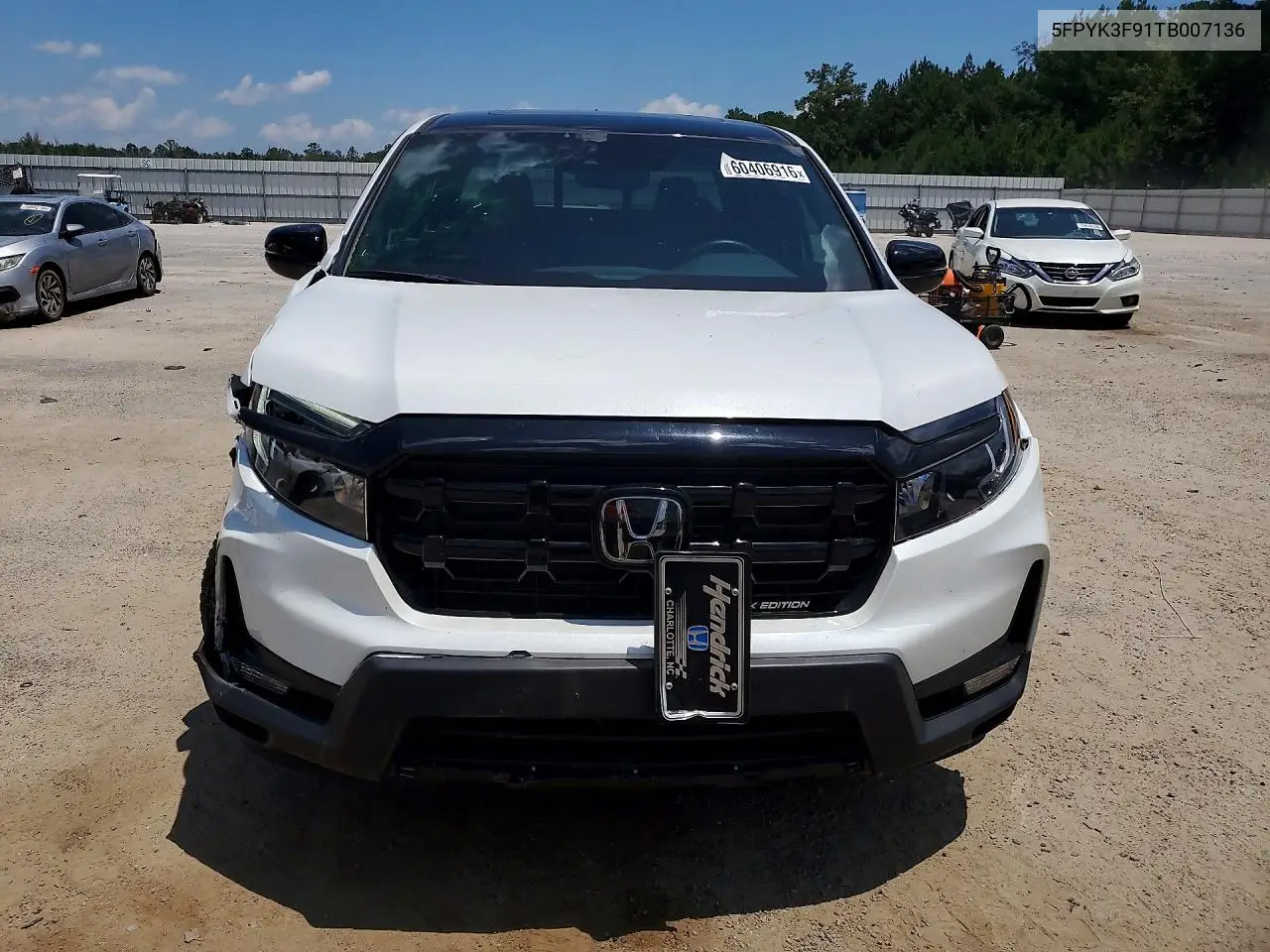2026 Honda Ridgeline Black Edition VIN: 5FPYK3F91TB007136 Lot: 60406916