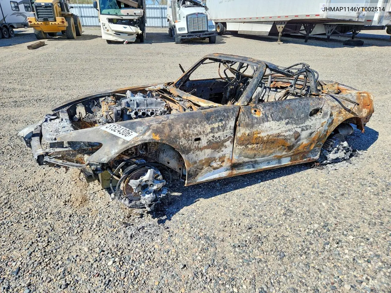 2000 Honda S2000 VIN: JHMAP1146YT002514 Lot: 51524306