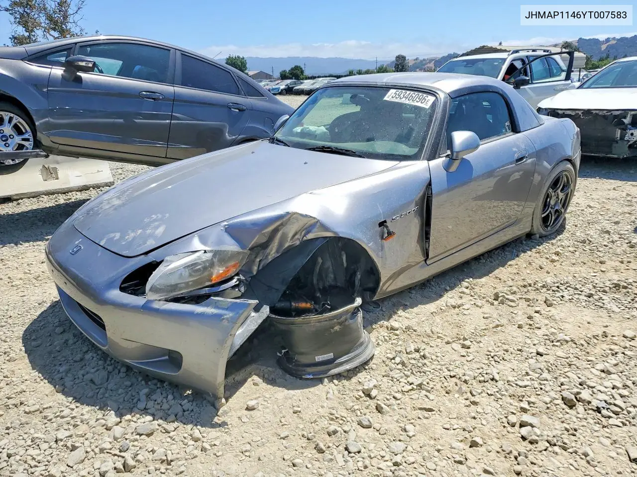 2000 Honda S2000 VIN: JHMAP1146YT007583 Lot: 59346096
