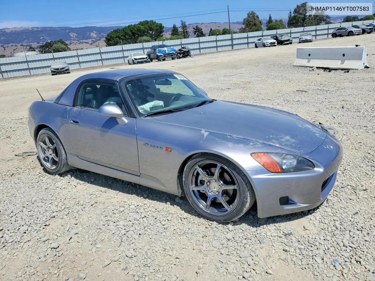 2000 Honda S2000 VIN: JHMAP1146YT007583 Lot: 59346096