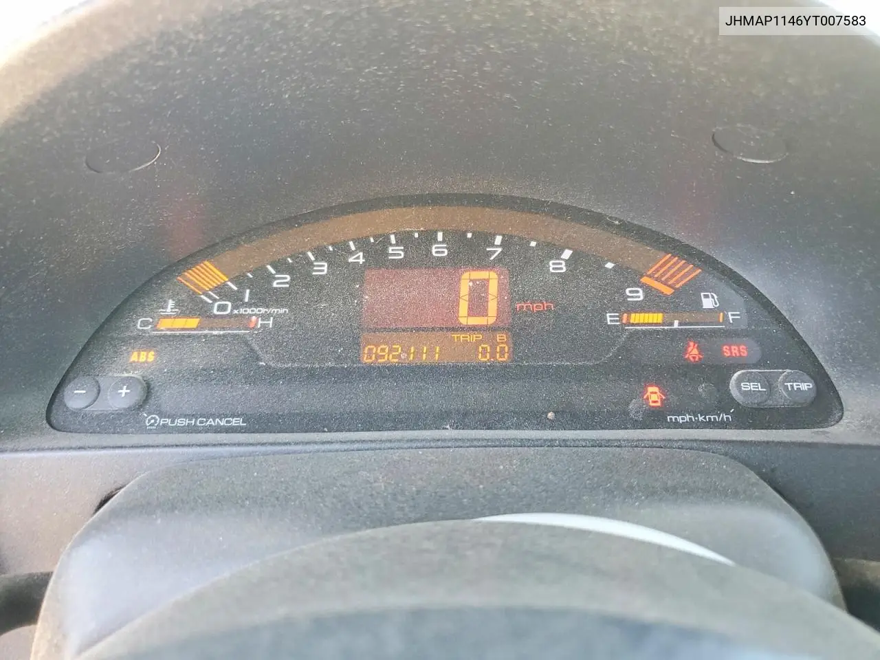 2000 Honda S2000 VIN: JHMAP1146YT007583 Lot: 59346096