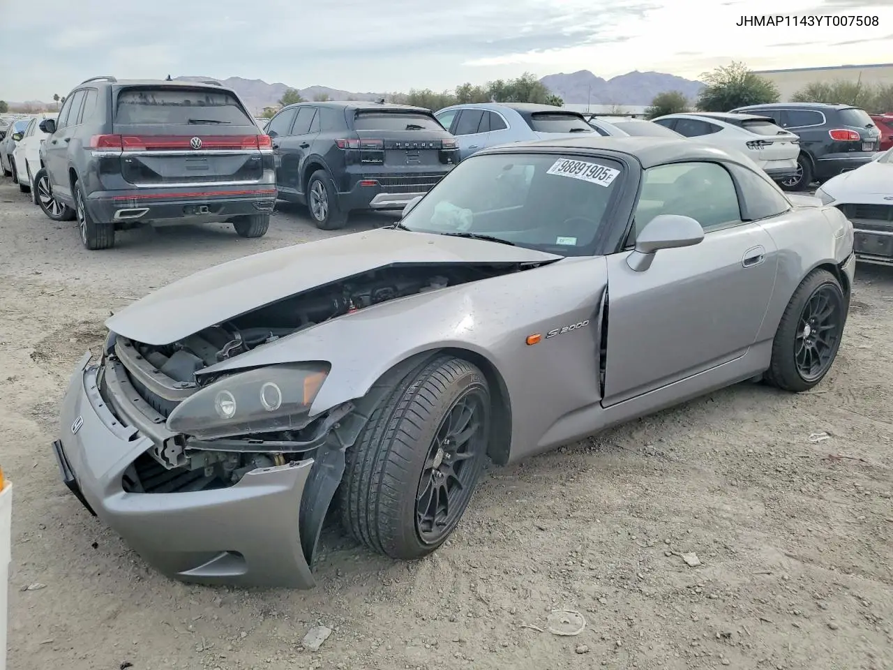 2000 Honda S2000 VIN: JHMAP1143YT007508 Lot: 98891905