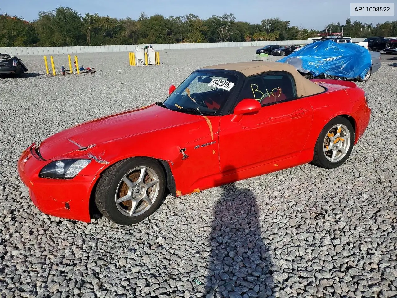 2000 Honda S2000 VIN: AP11008522 Lot: 99435315