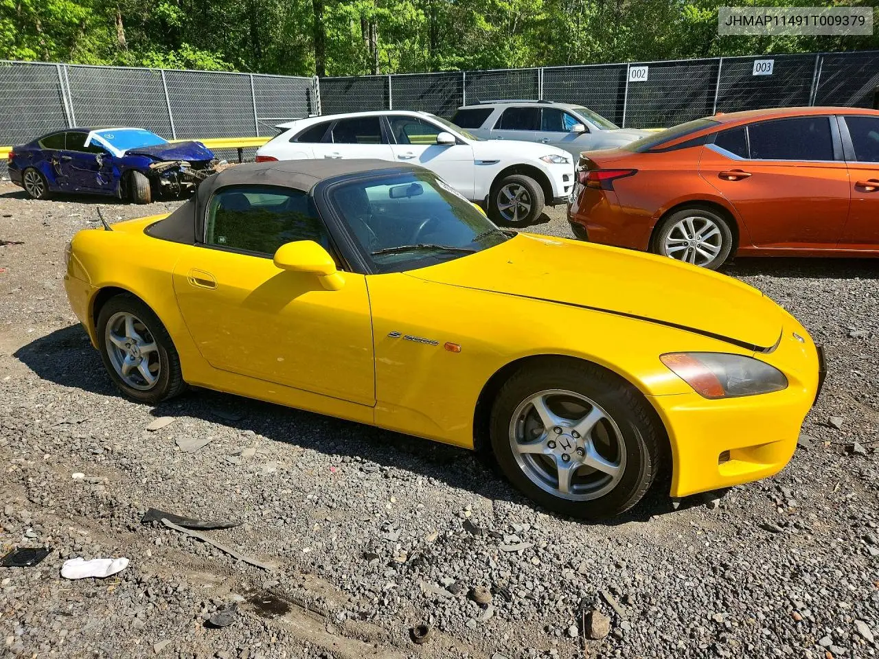 2001 Honda S2000 VIN: JHMAP11491T009379 Lot: 50702766