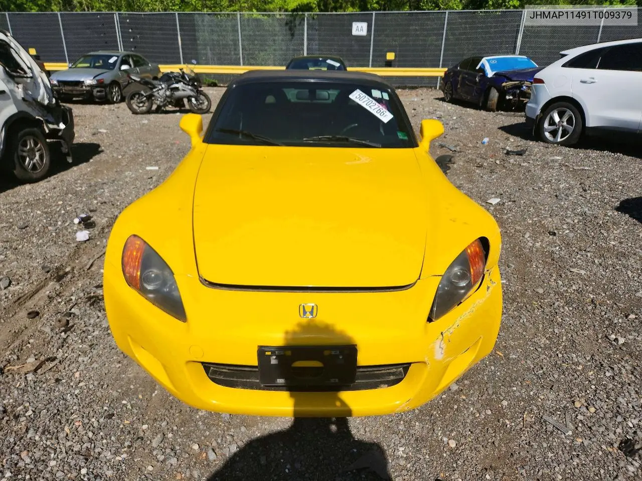 2001 Honda S2000 VIN: JHMAP11491T009379 Lot: 50702766