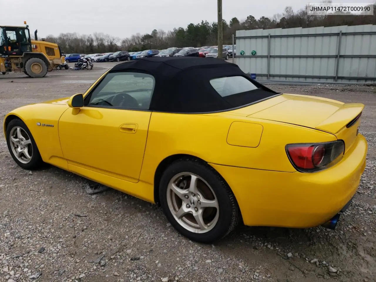 2002 Honda S2000 VIN: JHMAP11472T000990 Lot: 53035886