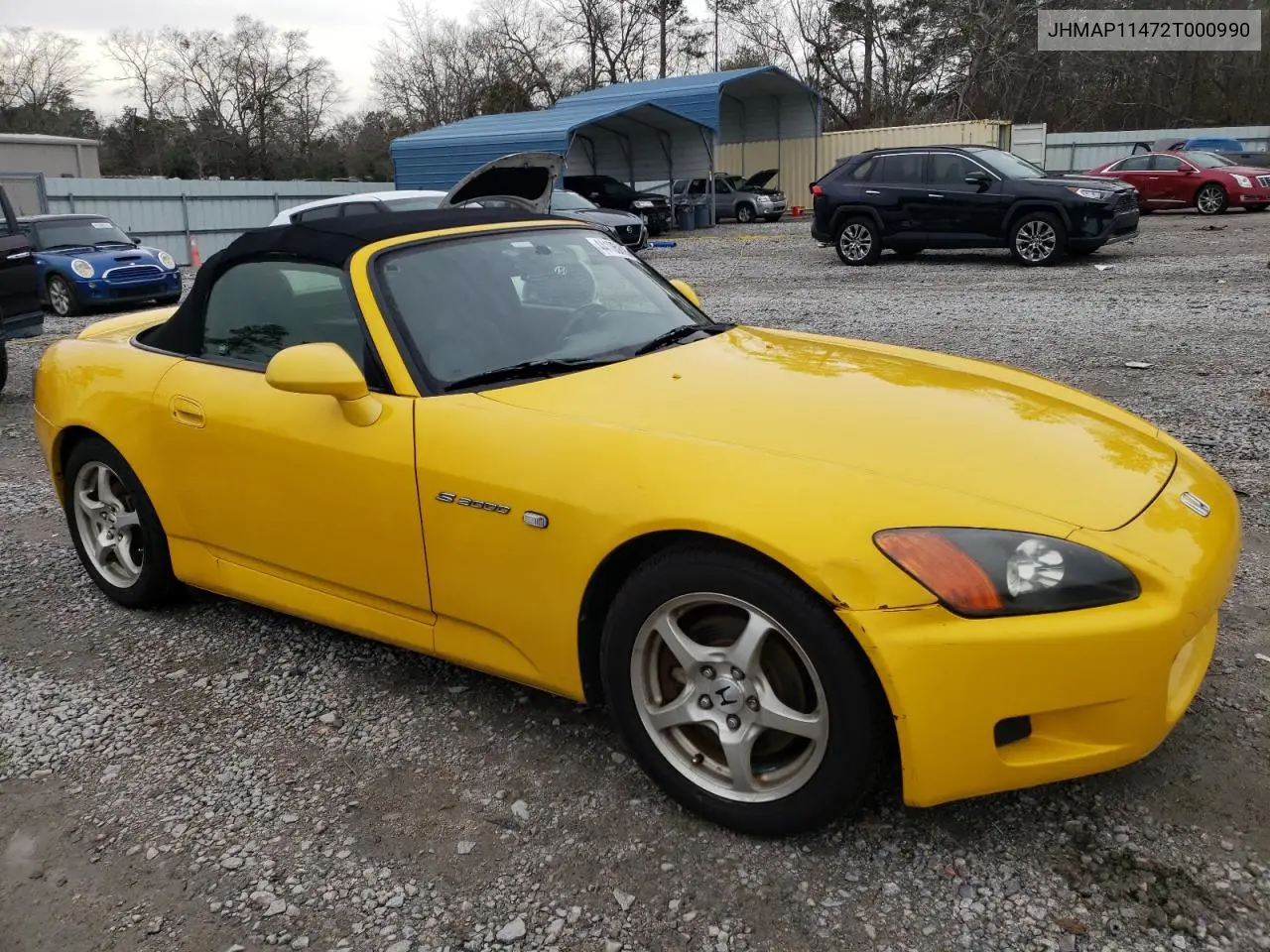 2002 Honda S2000 VIN: JHMAP11472T000990 Lot: 53035886