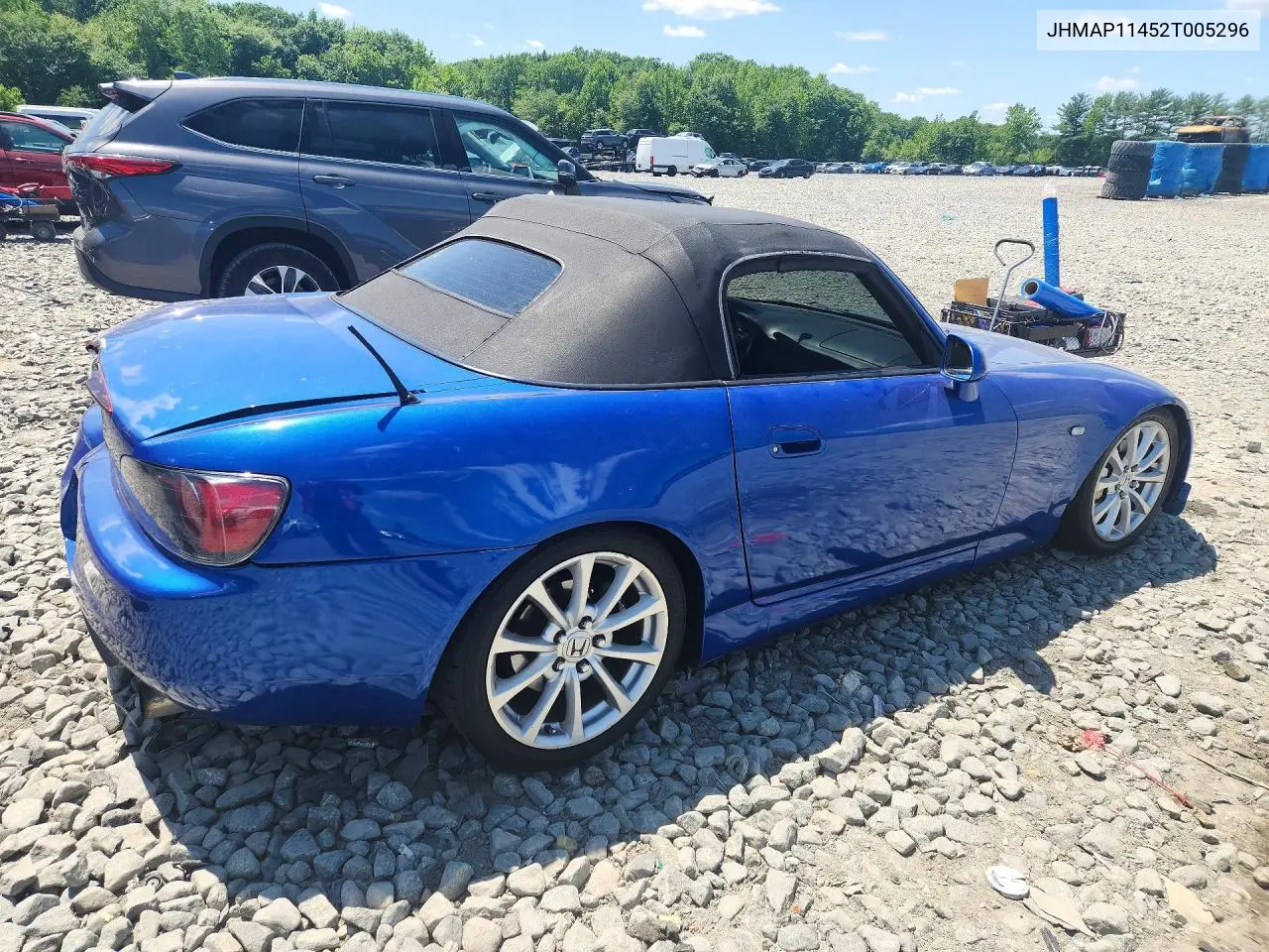 2002 Honda S2000 VIN: JHMAP11452T005296 Lot: 55511296