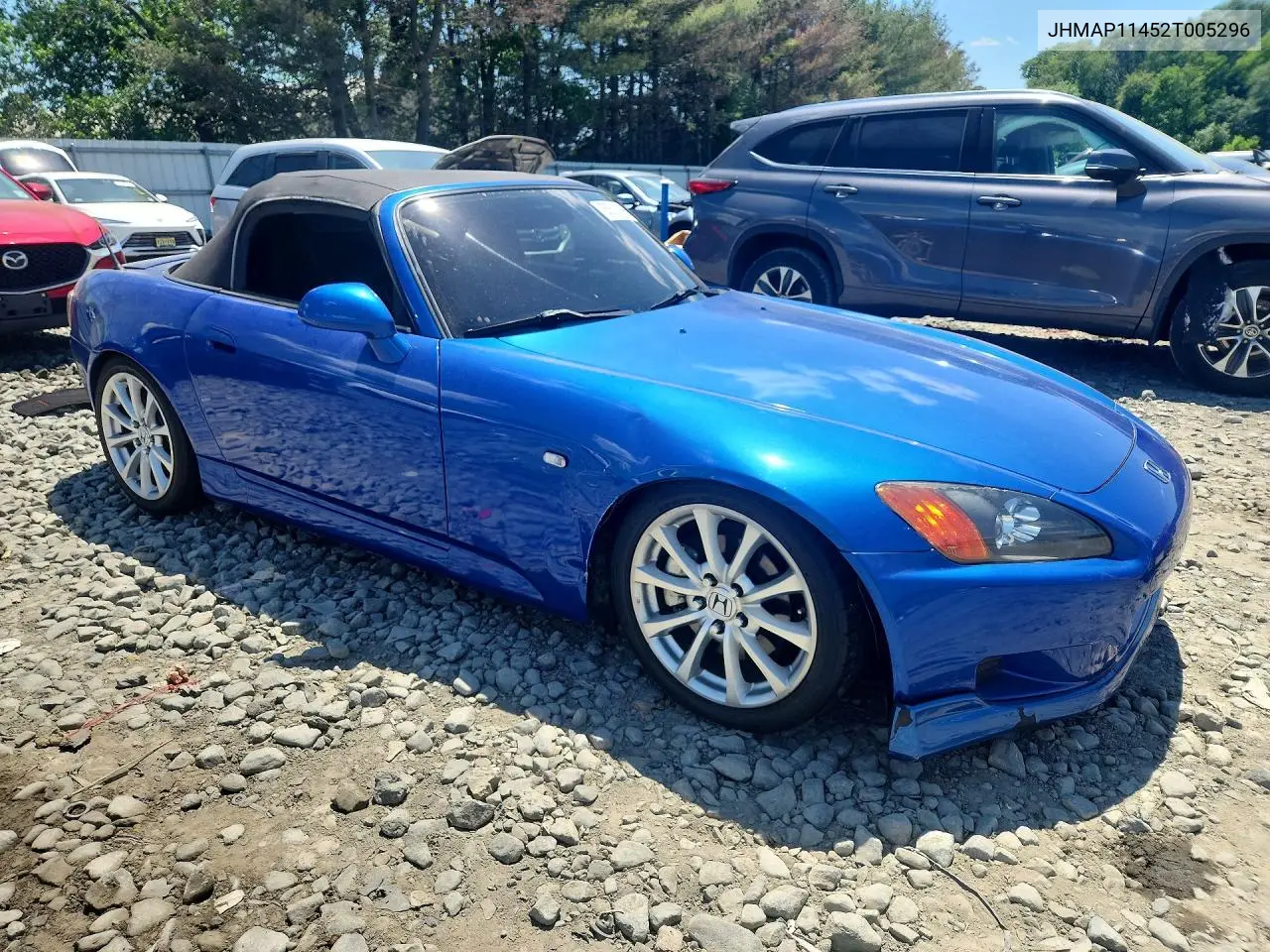 2002 Honda S2000 VIN: JHMAP11452T005296 Lot: 55511296