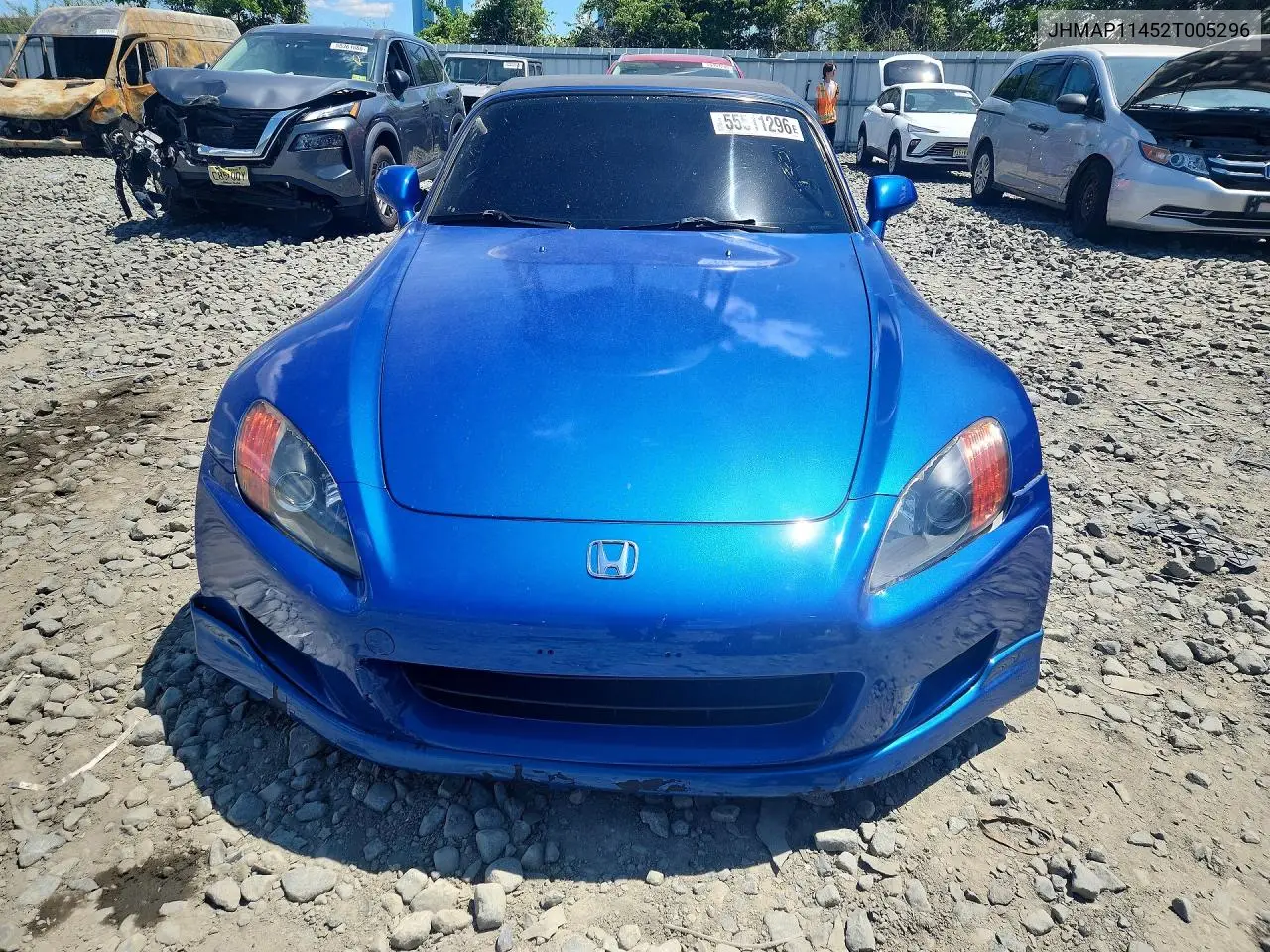 2002 Honda S2000 VIN: JHMAP11452T005296 Lot: 55511296