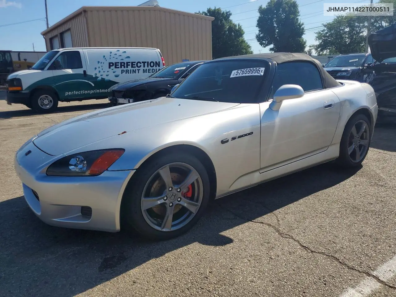 2002 Honda S2000 VIN: JHMAP11422T000511 Lot: 57659996