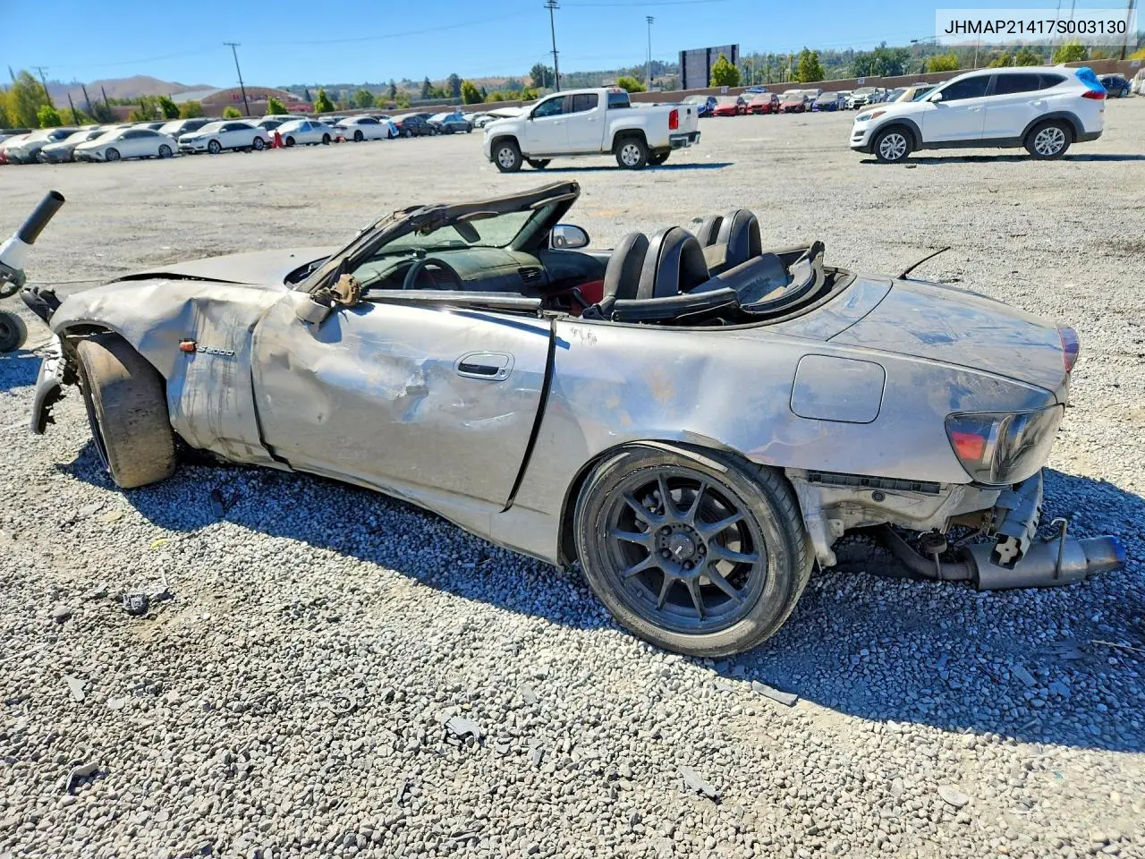 2007 Honda S2000 VIN: JHMAP21417S003130 Lot: 60169906