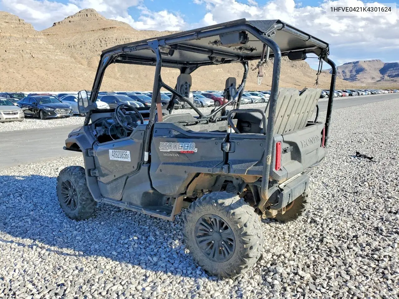 2019 Honda Pioneer 1000 Utility Vehicle VIN: 1HFVE0421K4301624 Lot: 48920856