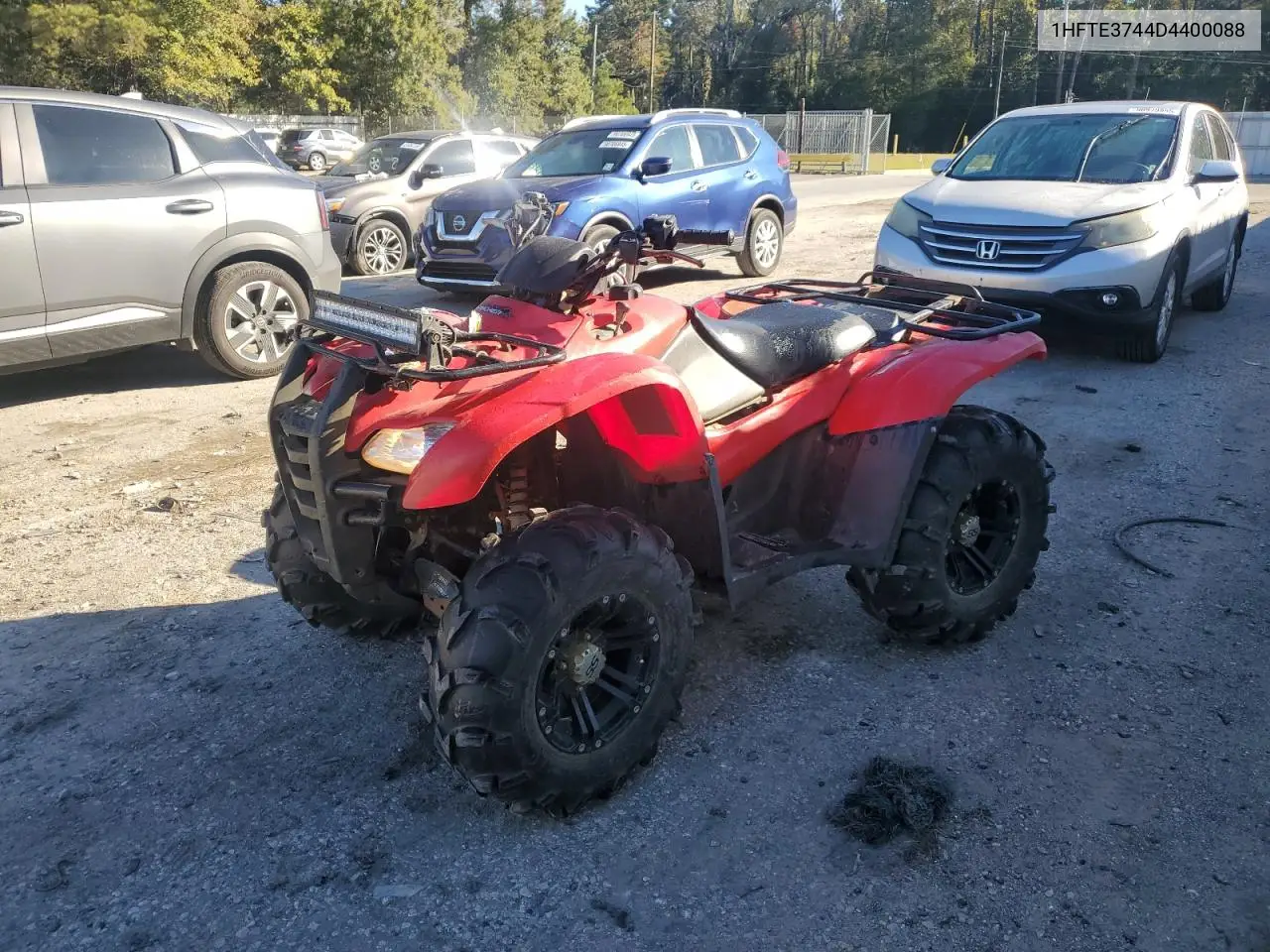 2013 Honda Fourtrax Rancher Atv VIN: 1HFTE3744D4400088 Lot: 91123285